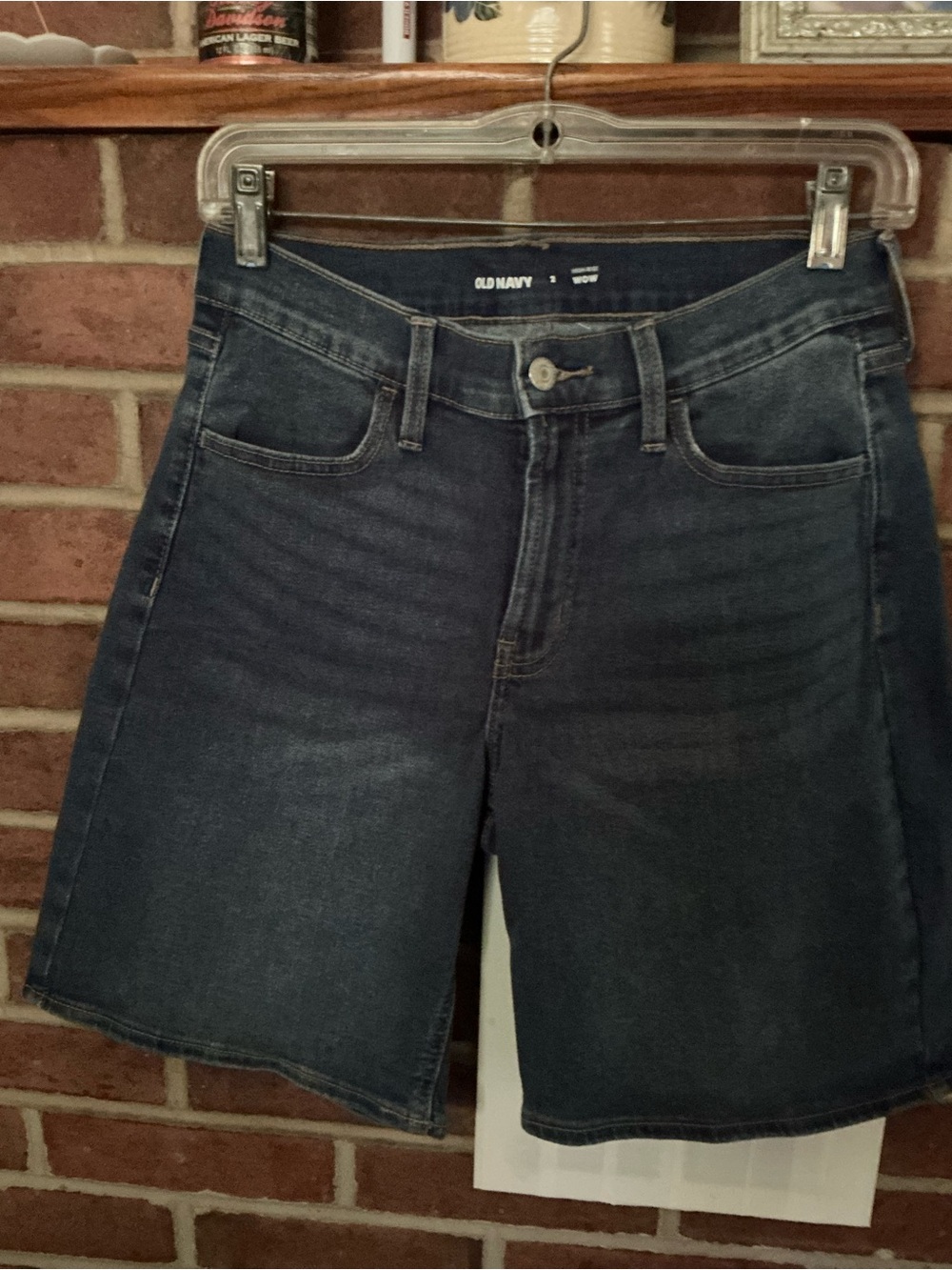 Old Navy Navy Blue High-Rise Denim Shorts